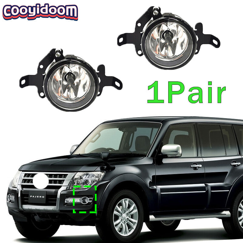 Two front bumper fog lights are suitable for 2008-2014 for Mitsubishi Pajero V93 V98 models.