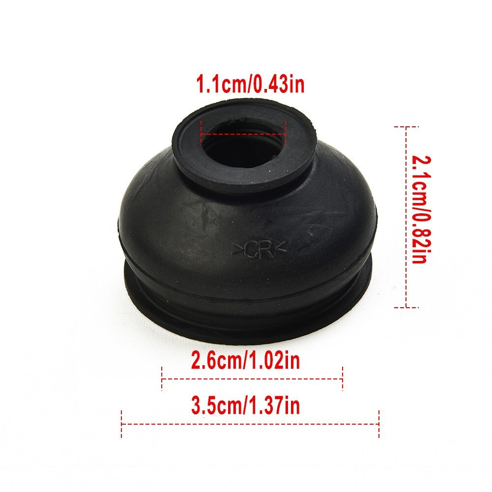 6-Piece Rubber Tie Stick End Ball Connector Dustproof Boots Dustproof Covers Boot Leg Wrapping Accessories