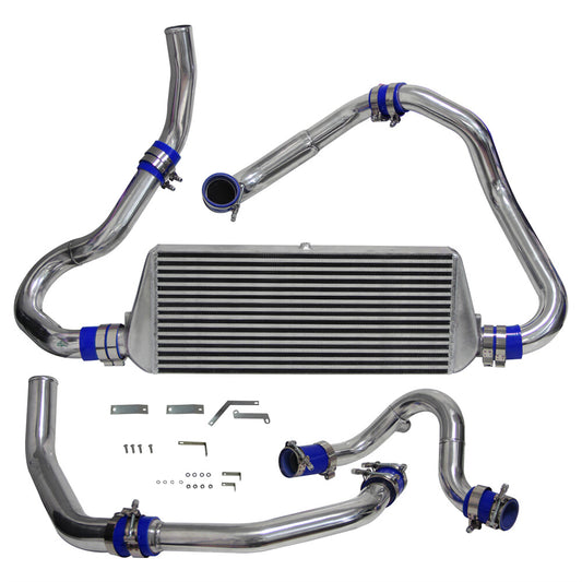 Front Mount Turbo Intercooler Kit for Subaru WRX STI Impreza GDA GDB 00-05 Blue