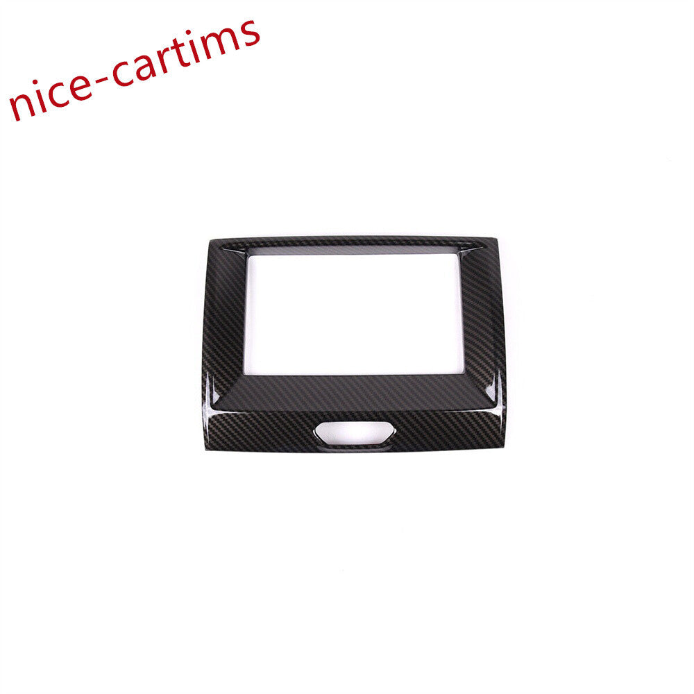 Carbon Fiber ABS Dashboard GPS Navigation Panel Trim Fit for Ford Ranger 2015-22