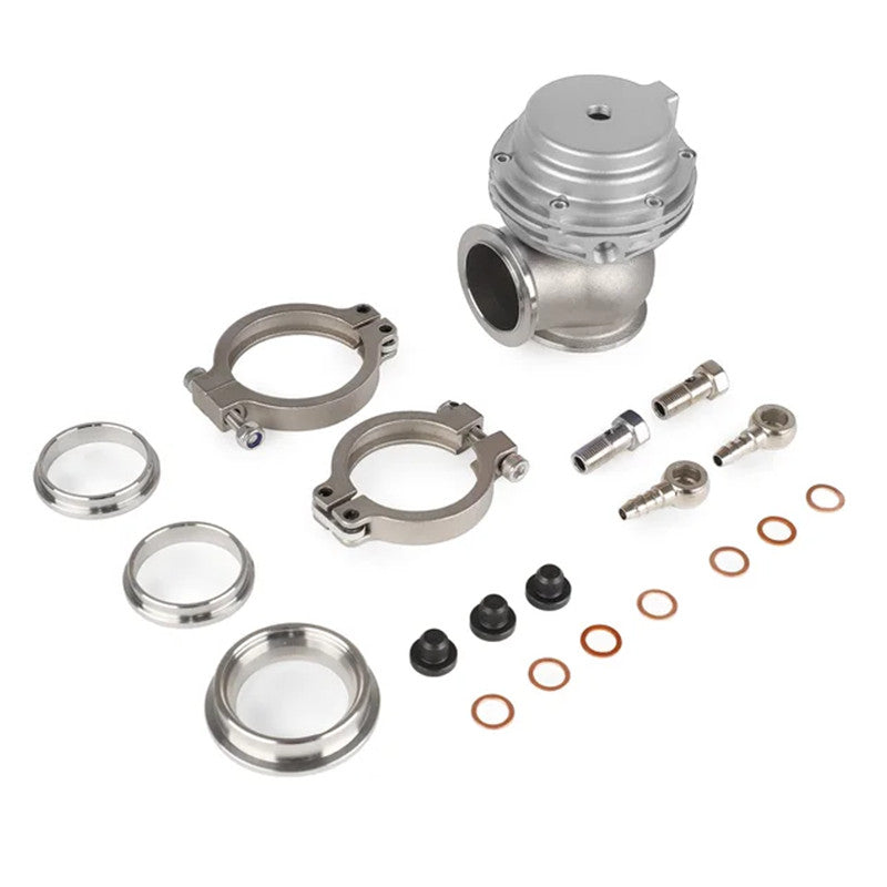 Universal 38mm External Turbo Wastegate V-Band Flange 22PSI for Manifold Silver