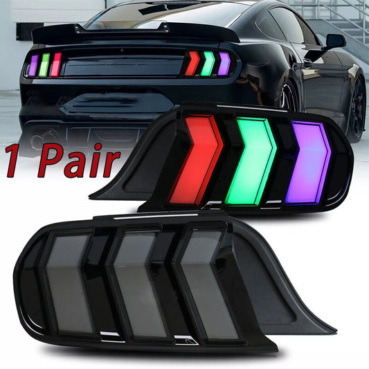 RGB LED Tail Lights for Ford for Mustang 2015-2023 Animation Sequential Rear Lamps