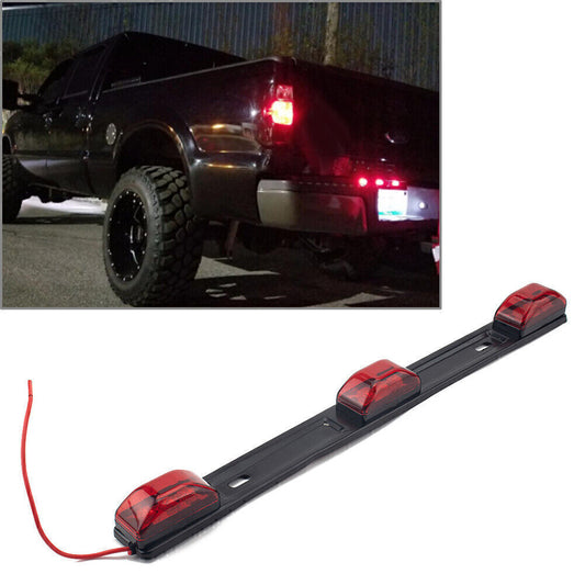 17 Red Bright Led ID Bar / 3 Led Marker Light Truck Trailer Bus Clearance Light