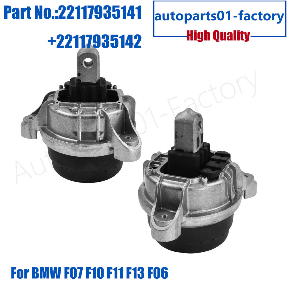 1Pair Front Left+Right Engine Mount Mounting Fit for BMW F07 F10 F11 F13 F06