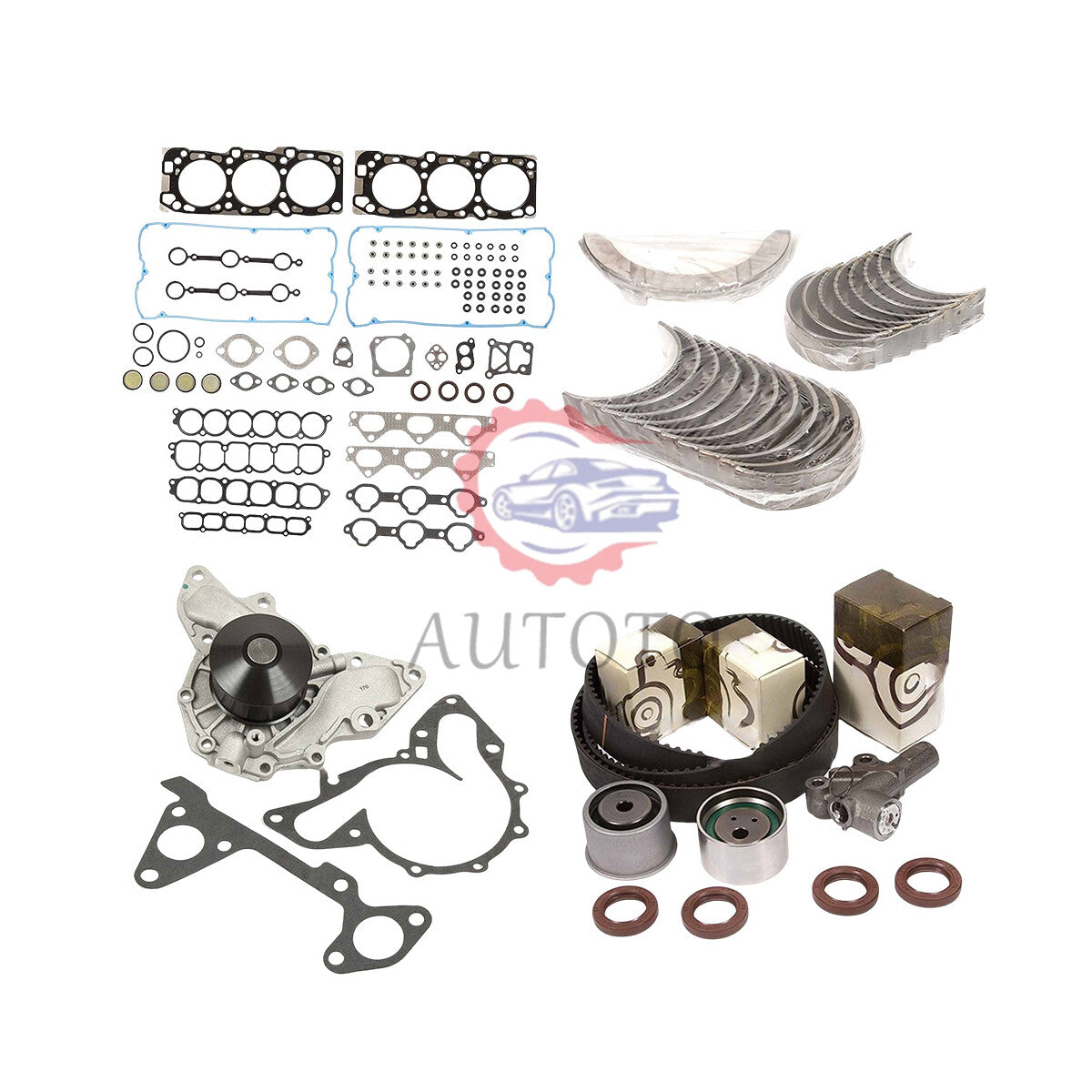 fG6CU Engine Rebuild Kit Set w/Water Pump For 02-06 3.5L for Hyundai Santa Fe for Kia