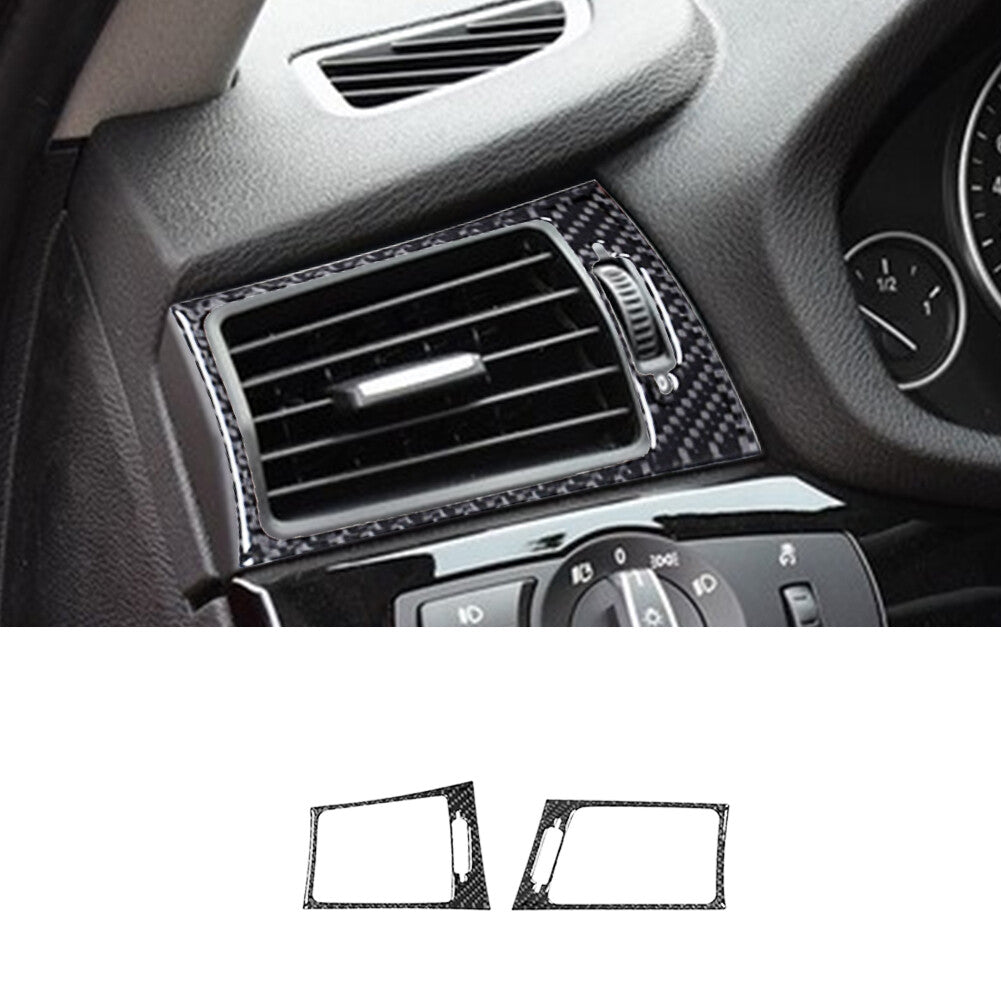 Carbon fiber air conditioning ventilation trim for BMW X3 F25 X4 F26 2011-2017