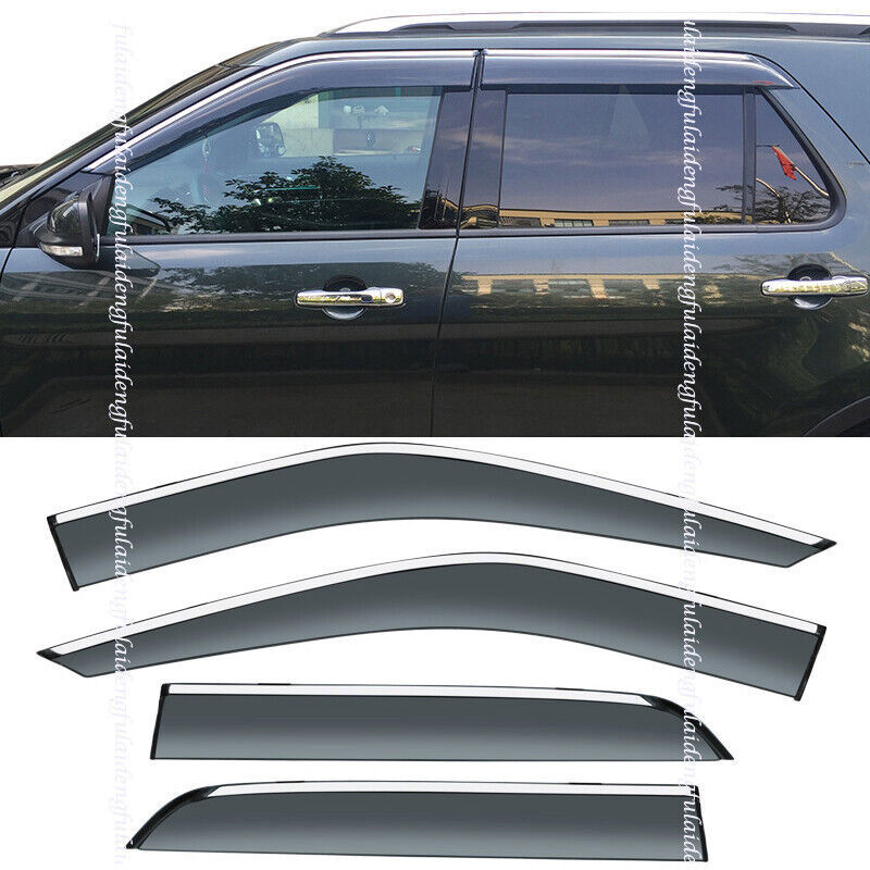 for Ford Explorer 2011-2019 Window Visors Vent Sun Shade Rain Guard Door Covers