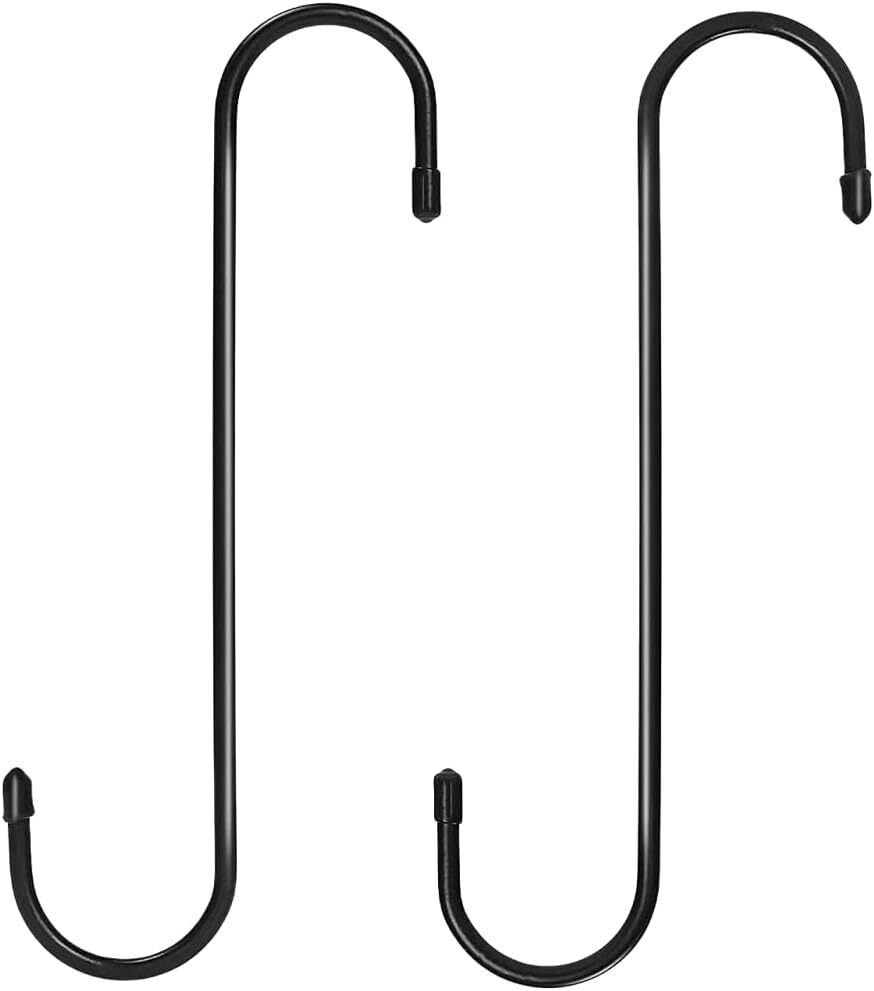 2Pcs Brake Caliper Hanger Hooks Powder Coated Steel Black (2 Piece Set)