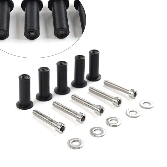 Windshield Windscreen Bolts Screws Nut Kit for Harley Road Glide