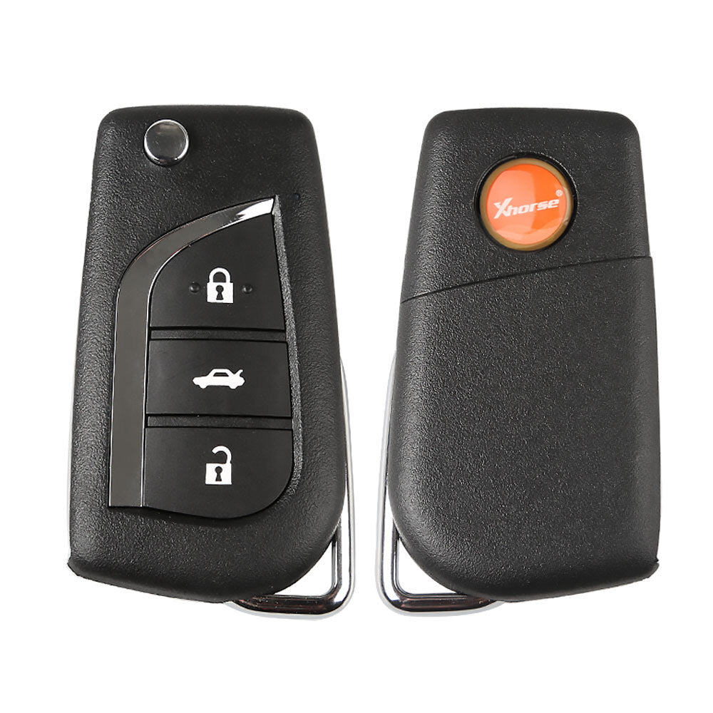 5Pcs XNTO00EN Wireless Remote Key for Toyota Flip Style 3 Buttons HK