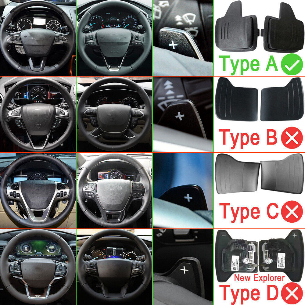 for Ford Focus 15-22 EcoSport 18+ABS/Forged Carbon Steering Wheel Paddle Shifter