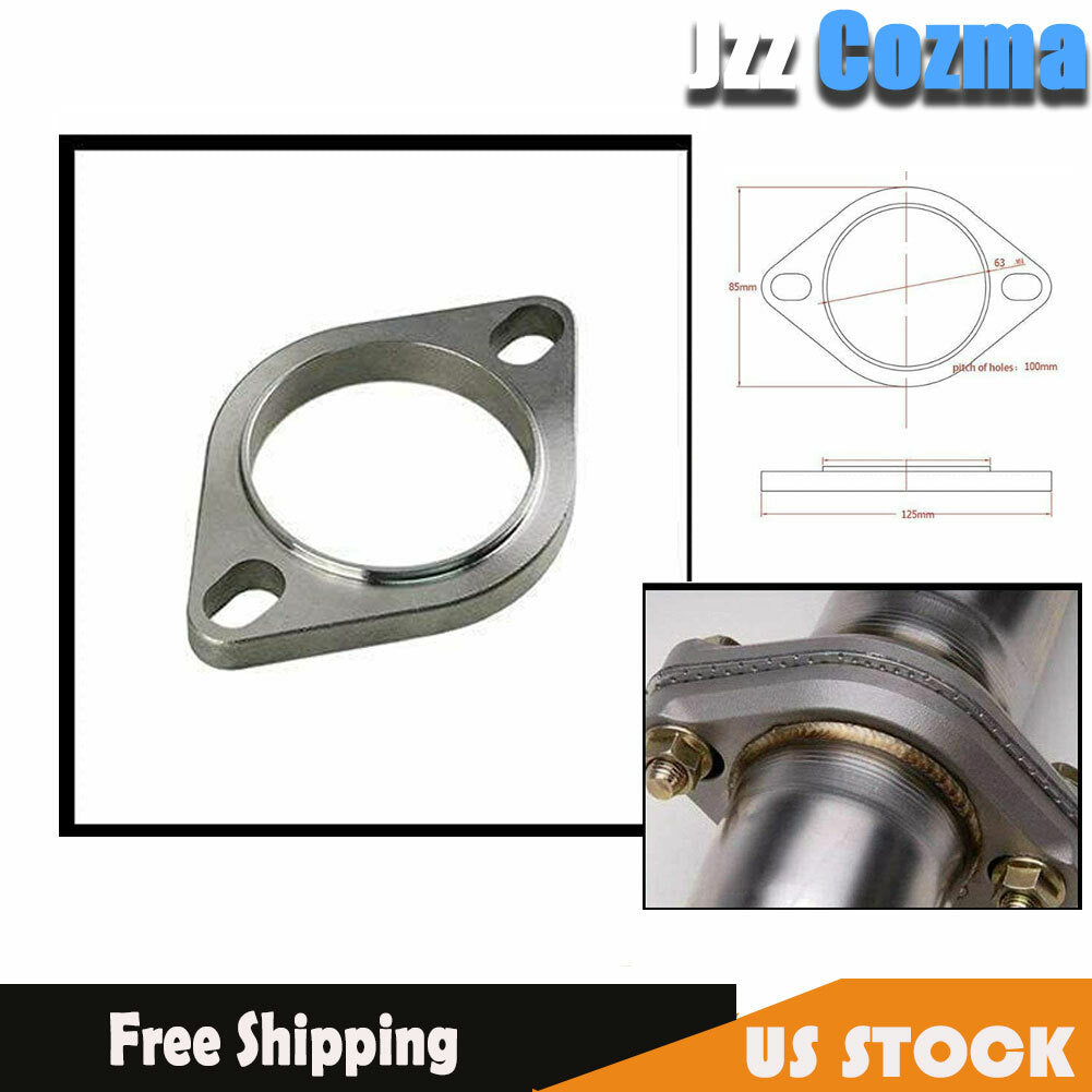 1x 2.5 Exhaust Flange Pipe Header Slotted Bolt Hole Gasket Connection 63mm
