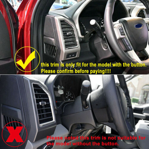 for Ford F150 F-150 2015-2020 Carbon Fiber Dashboard Side Air Vent Cover Trim 3