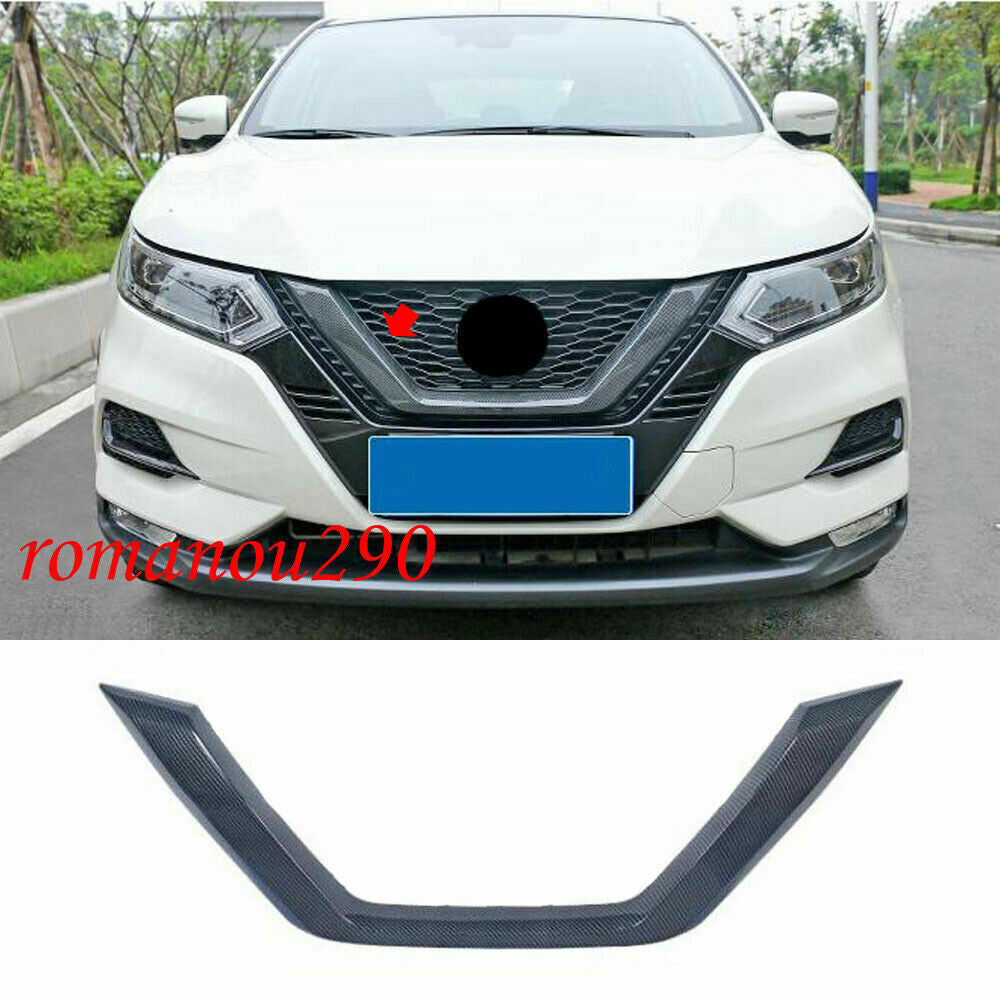 for Nissan Rogue Sport 2020-2021 Carbon Fiber Look U Type Front Grill Cover Trim