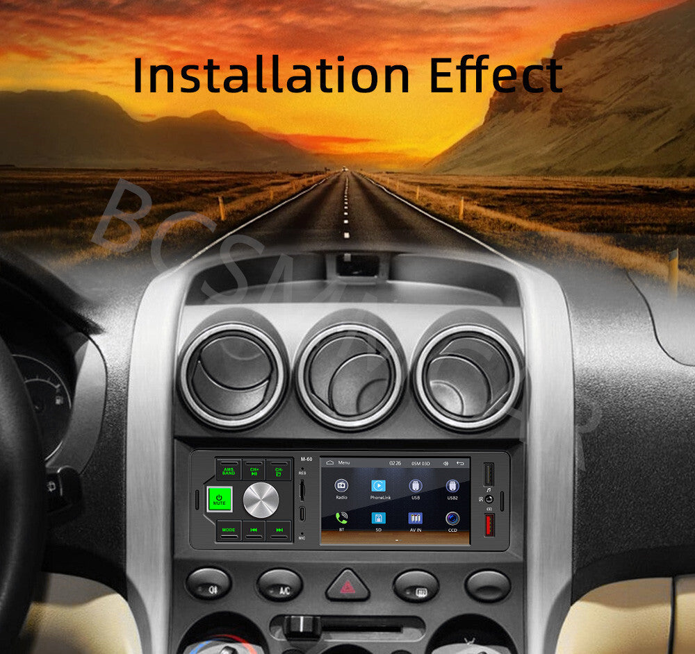 Touch Screen Bluetooth Player Car Stereo Radio For Apple CarPlay Android Auto