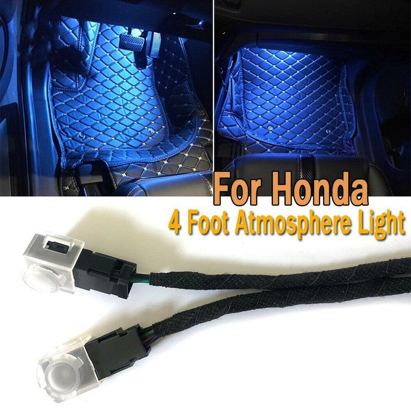 LED 4 Foot Decorative Light Atmosphere Lamp Lights Ice blue 12V for Honda