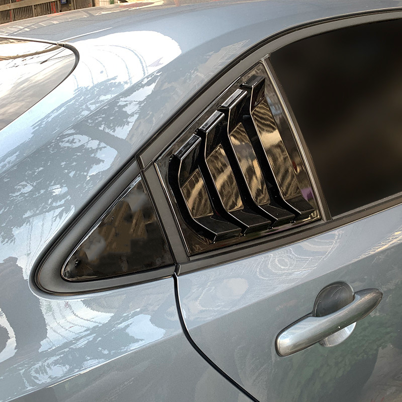for Toyota for Corolla Sedan 2019-2023 Black Rear Window Louver Cover Side Vent Trim