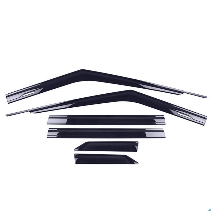for Mitsubishi Outlander 2022-24 chrome+black Window Visor Vent Sun Rain Guards