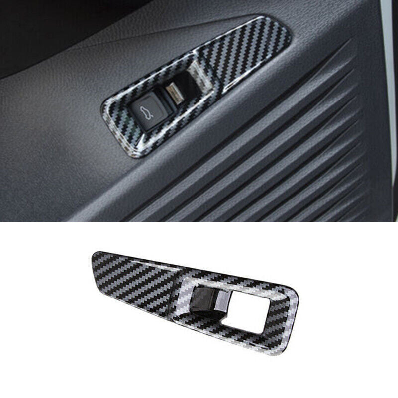 for VW ID.4 2021-2023 Carbon Fiber Tailgate Rear Door Switch Button Cover Trim