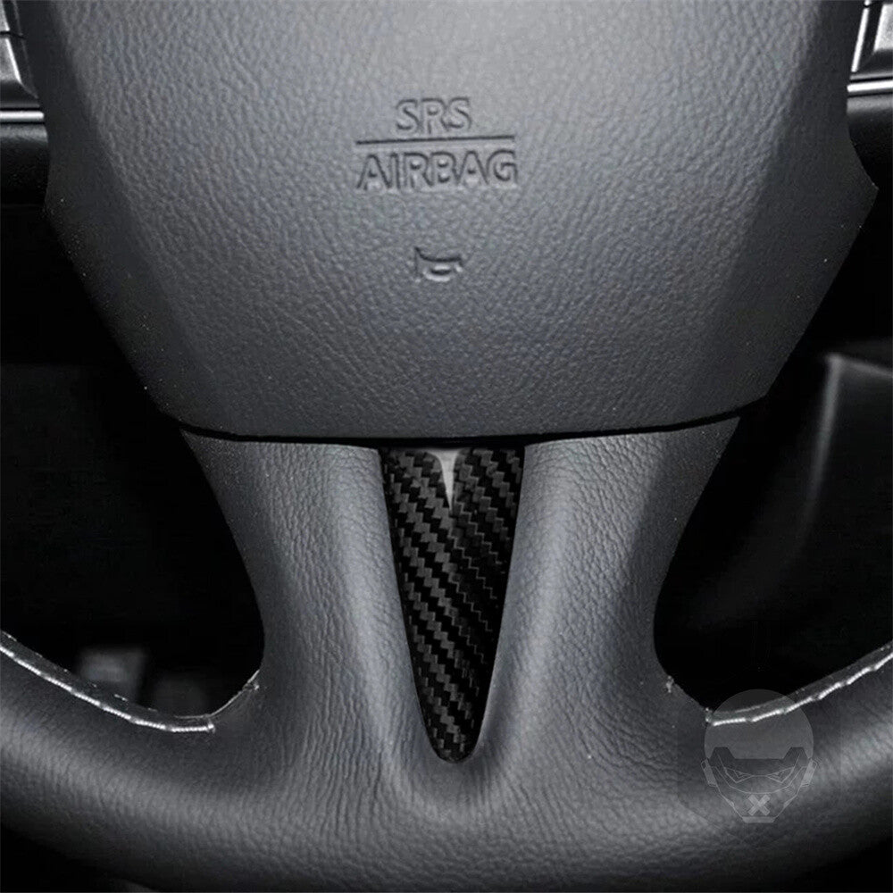 Real Carbon Fiber Steering Wheel Center Panel Cover for Infiniti Q50 Q60 2014-17