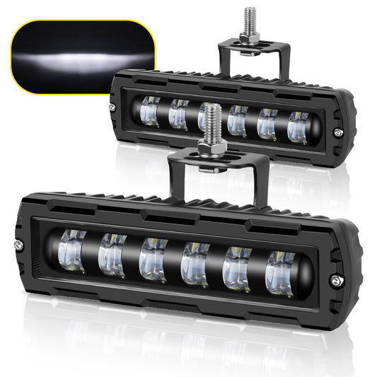 2X 6inch LED Work Light Bar 7D Driving Spot Flood Pods Fog Lamp Offroad SUV ATV