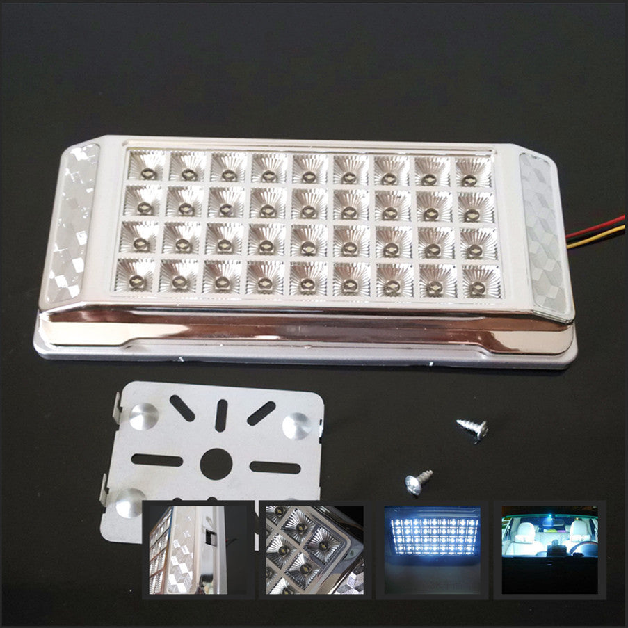 Car Truck Dome Roof Lamp Ceiling Interior Bright White 36 LED Light