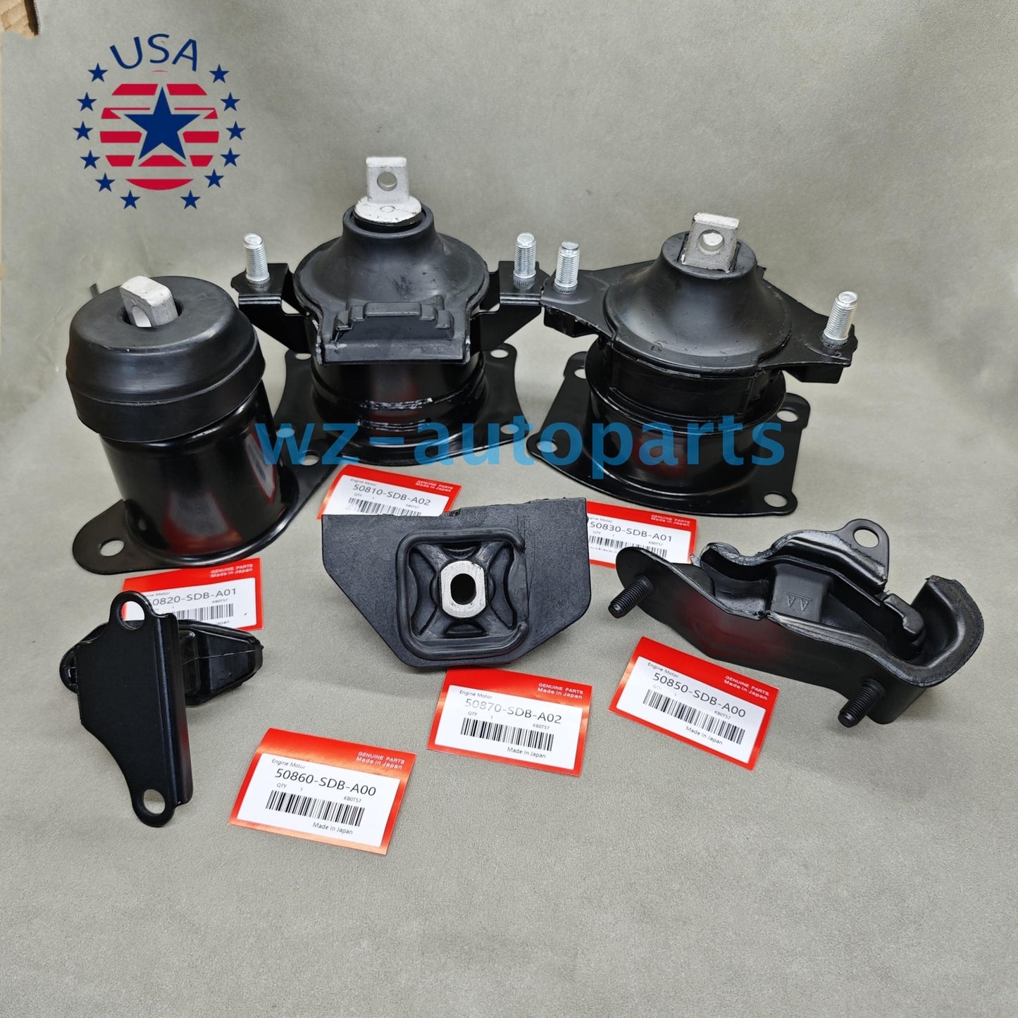 NEW 6pcs Engine Mount Kit Fits For OEM 03-07 for Honda Accord V6 3.0L Auto Trans US