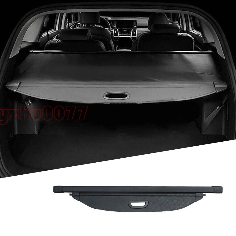 for Kia Sorento 2021-2022 Black Car Rear Trunk Canvas Cargo Luggage Shade Cover
