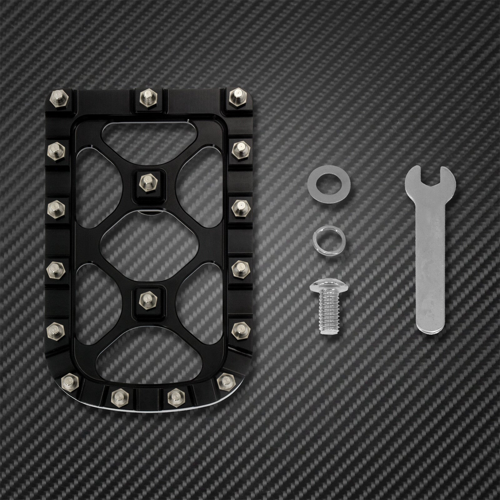 Black MX Style Brake Pedal Pad Fit for Harley Electra Glide 1980-2021 Softail FL