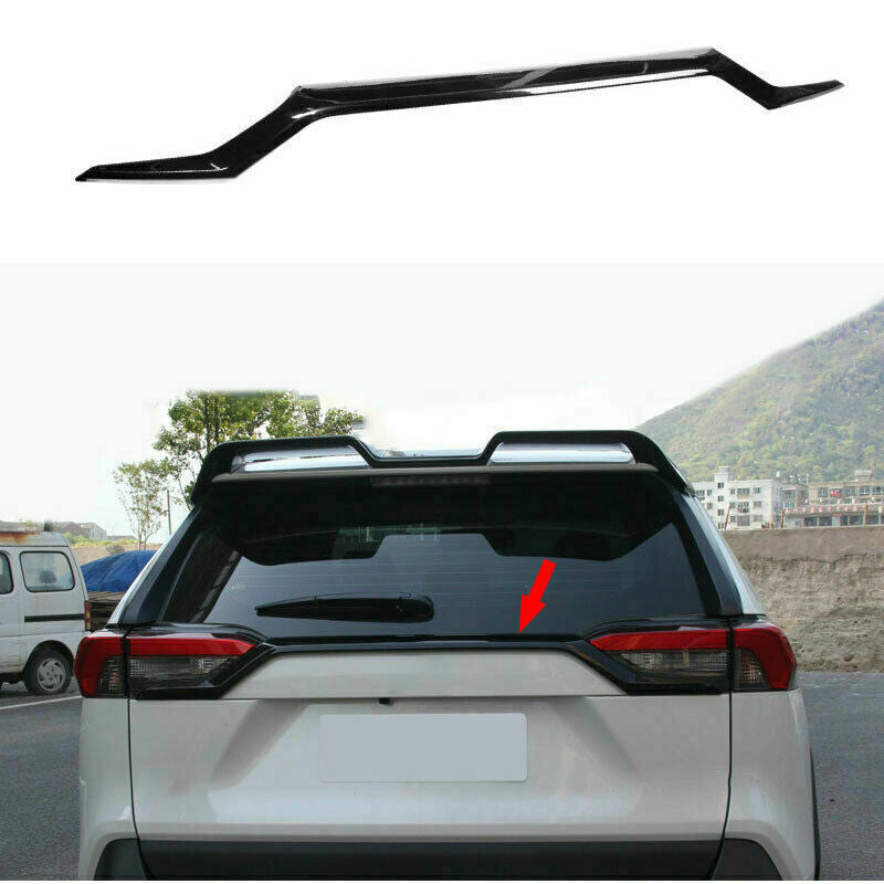 for Toyota RAV4 2019-24 Piano Black Rear Tailgate Trunk Lid Moulding Cover Trim
