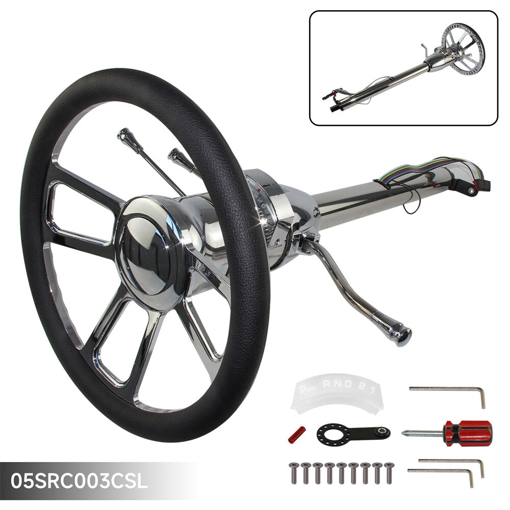 Universal 28'' Tilt AT Automatic Steering Column GM w/ 9 Bolt Steering Wheel SL