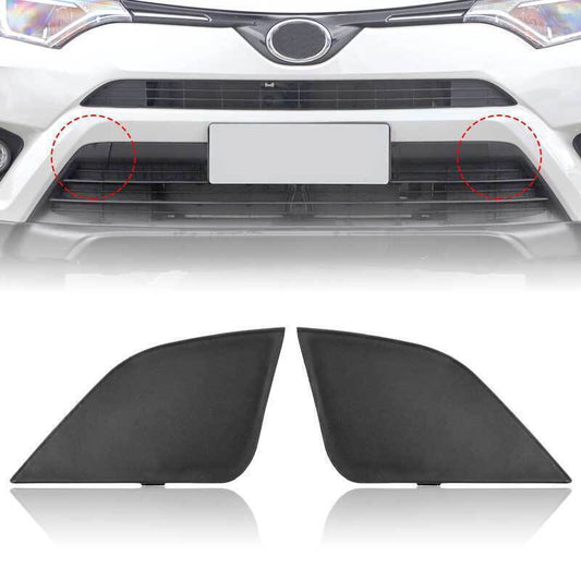 2X Black Front Left Right Bumper Tow Hook Eye Cover Cap For 2016-18 for Toyota RAV4