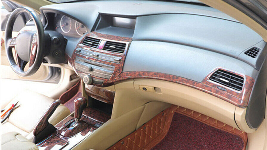 Steering Wheel Button Frame Trim for Honda Accord Crosstour 08-2013 Wood Grain