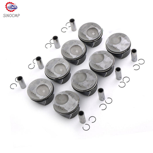 8x Pistons  Rings Kit Fits for Cayenne for Panamera S 4S GTS 9PA 970 92A 4.8L V8