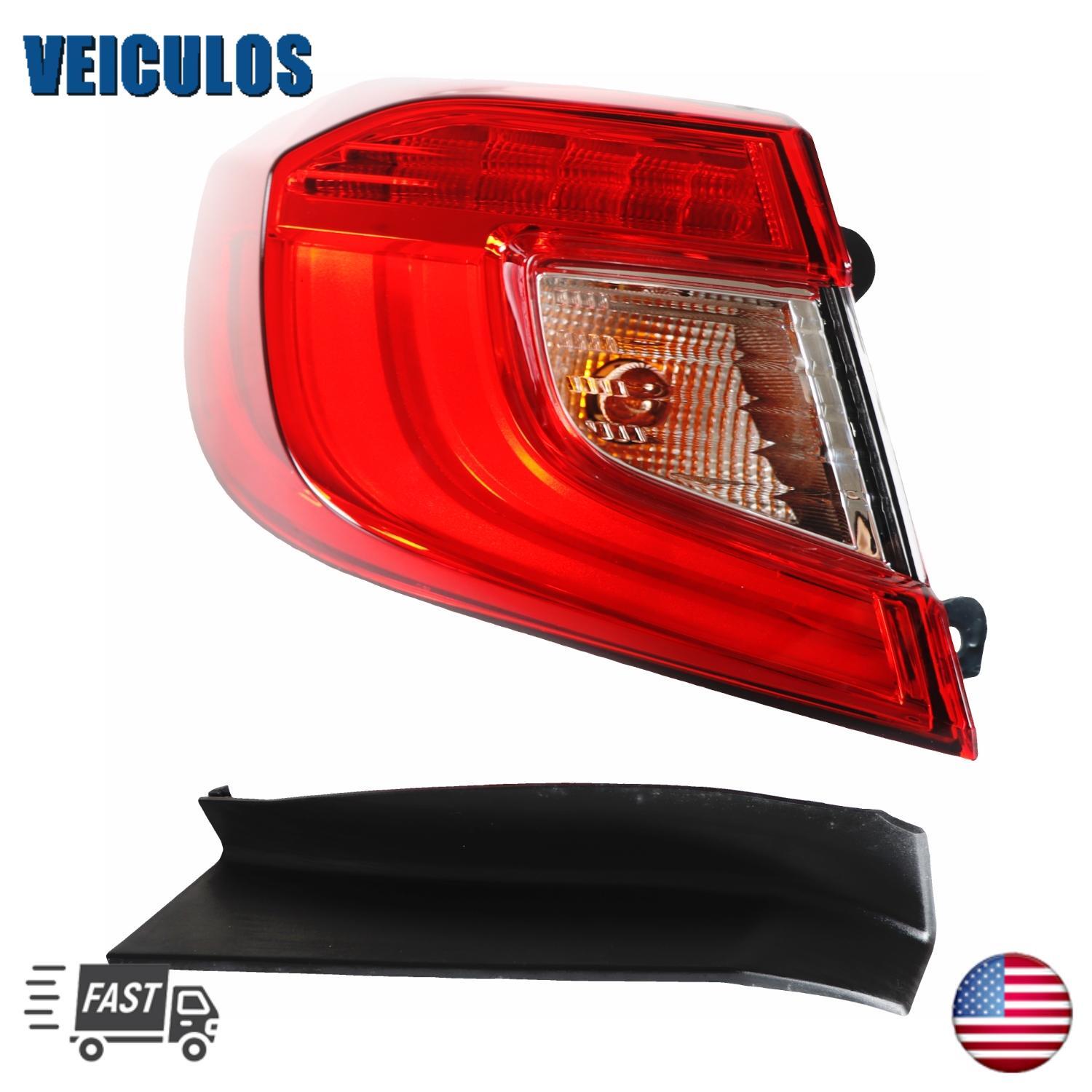 LED Left Driver Outer Tail Light for Honda Accord 2018-2022 Rear Taillamps Brake
