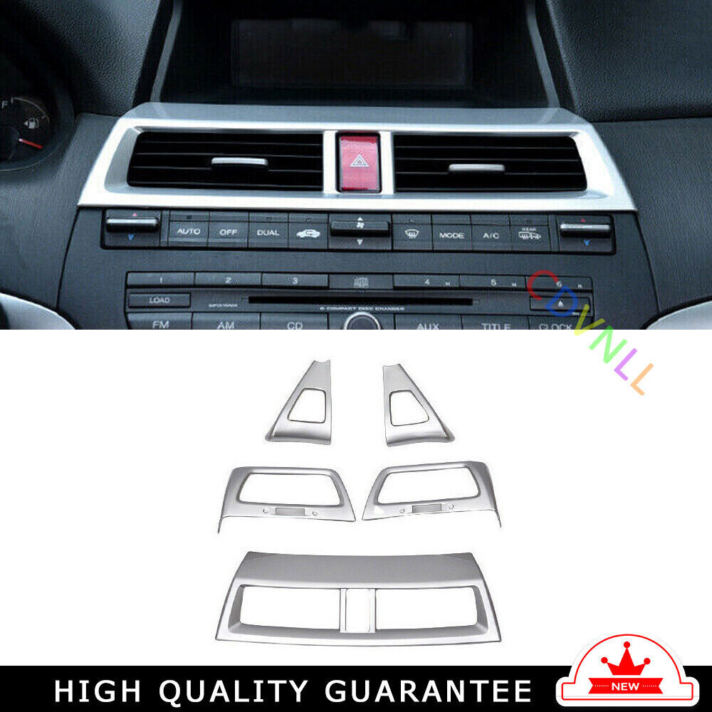 Middle Console Air Outlet Vent Trim for Honda Accord Crosstour 2008-2013 Silver