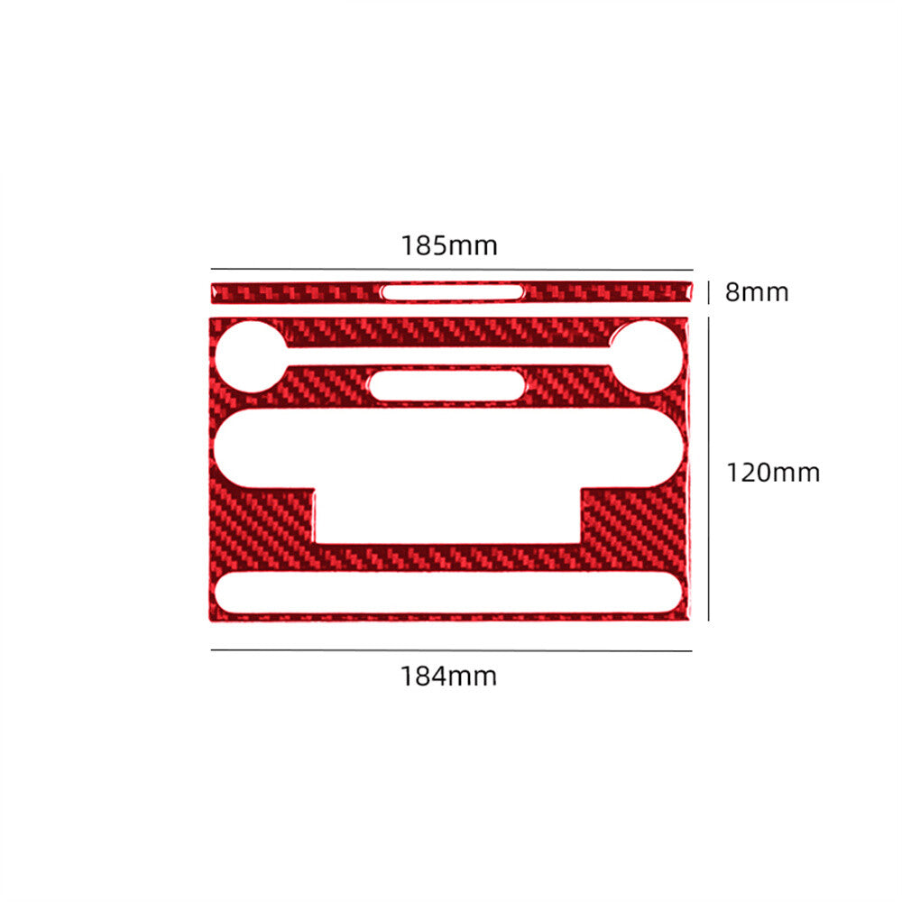 for Ford F150 FX4 2004-08 Central Control CD Switch Panel Cover Red Carbon Fiber