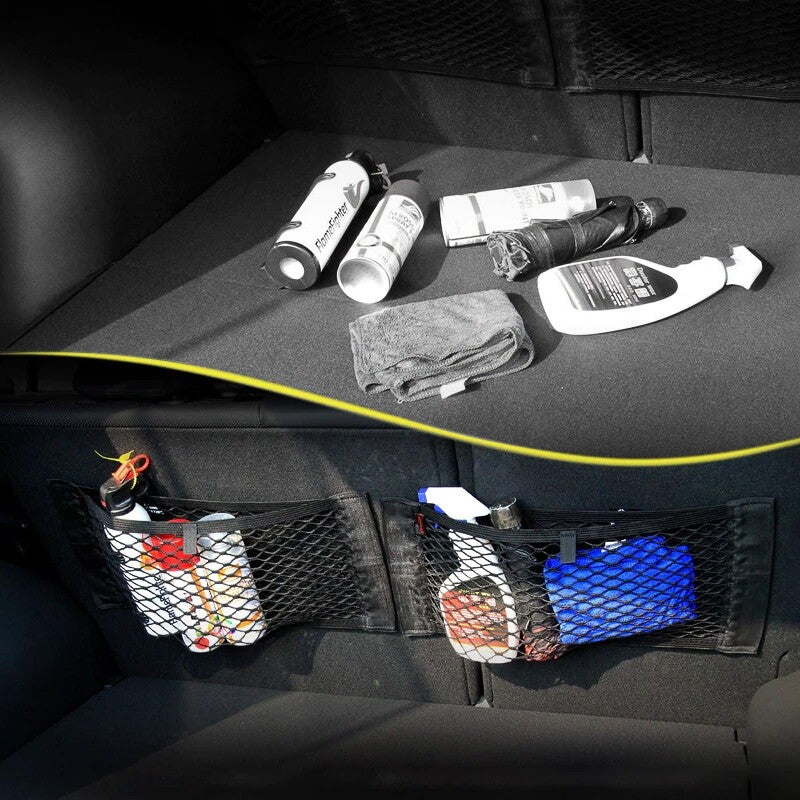 4025 Car Back Rear Trunk for Seat Elastic String Net Mesh Storage Bag Pocket Cage