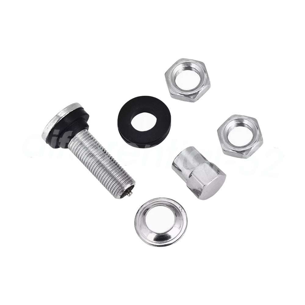 4PCS High Pressure Bolt Valve Flush Mount Metal Chrome Tire Valve Stems