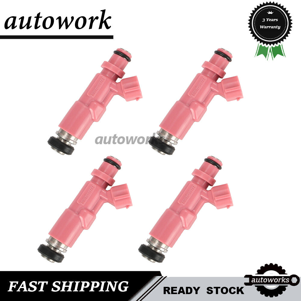 23250-75080 4X Fuel Injectors for Toyota Tacoma 2.4L 2.7L 1999-2004 4Runner US
