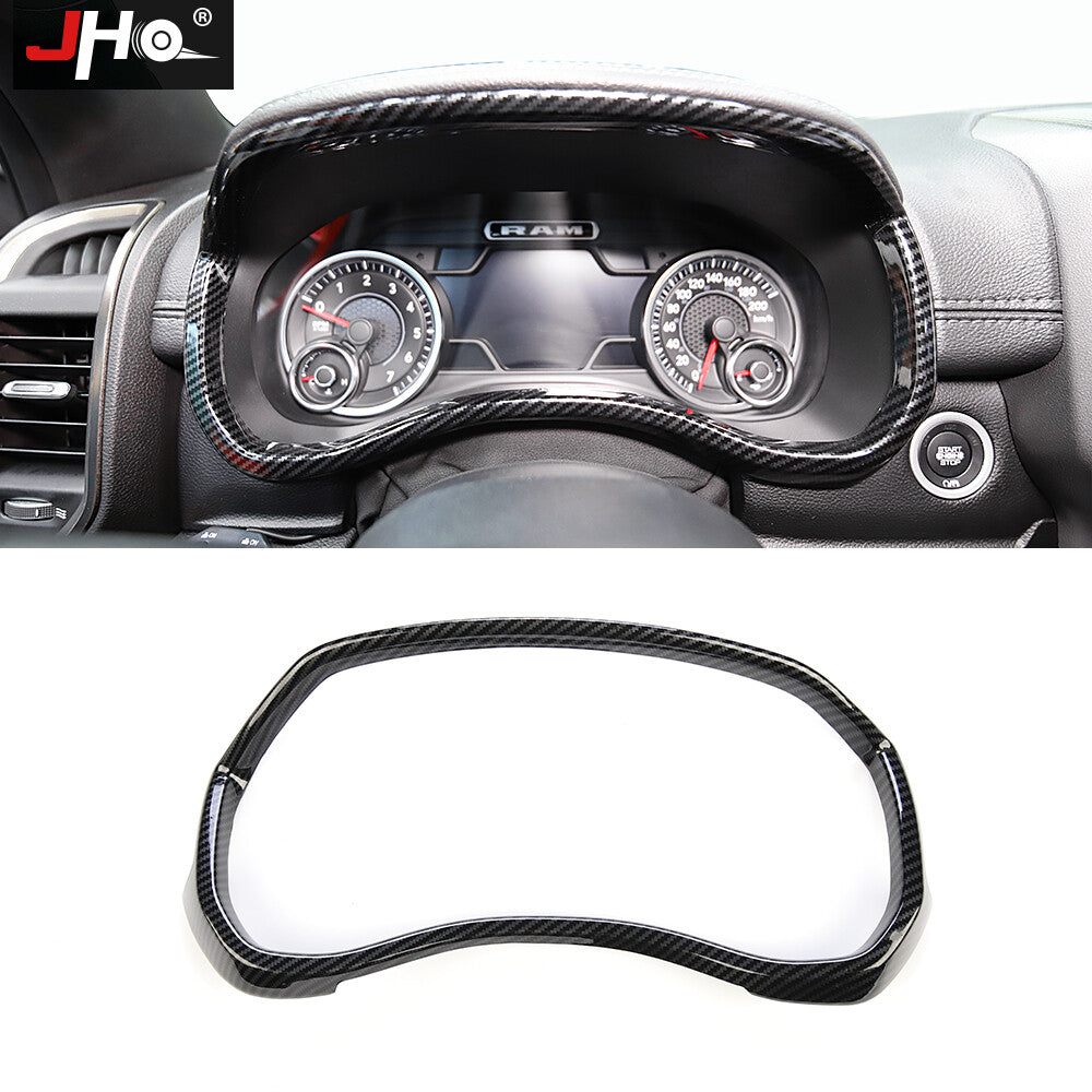 Carbon Fiber Dashboard Meter Panel Cover Trim Decor for Dodge for Ram 1500 2019-2021