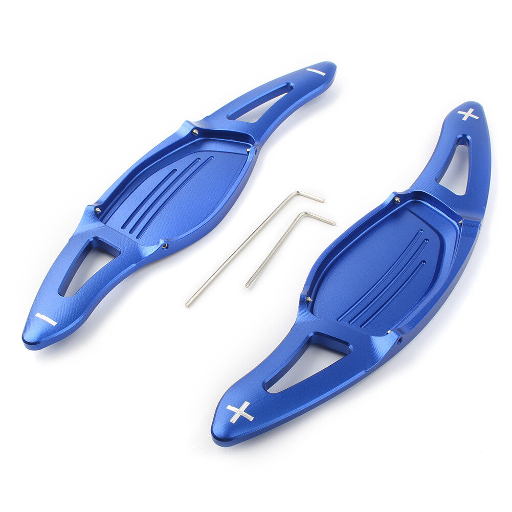 Car Steering Wheel Paddle Shifter Cover Trim Fit for Audi R8 RS3 RS4 RS5 TT RS Blue
