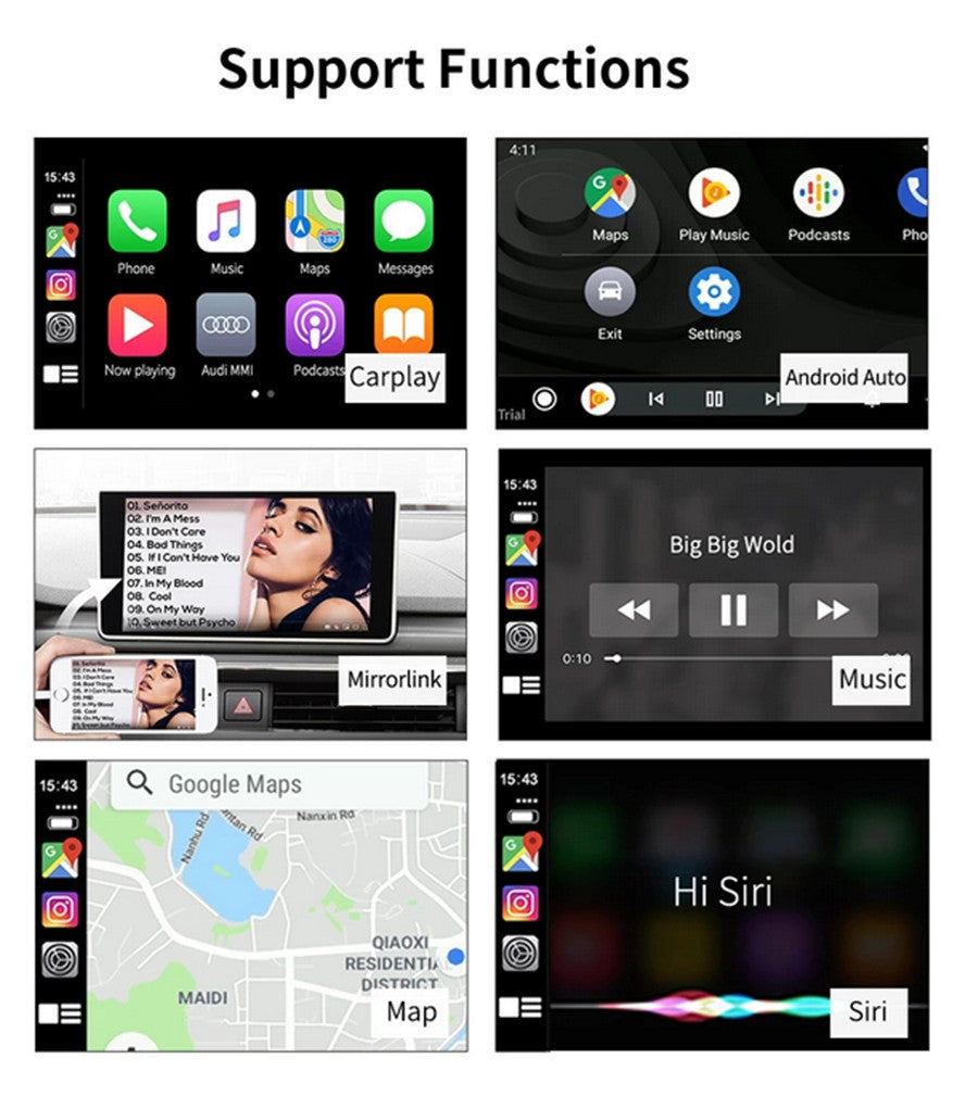 For Android Car GPS Navigation Stereo Radio Carplay Dongle Android Adapter