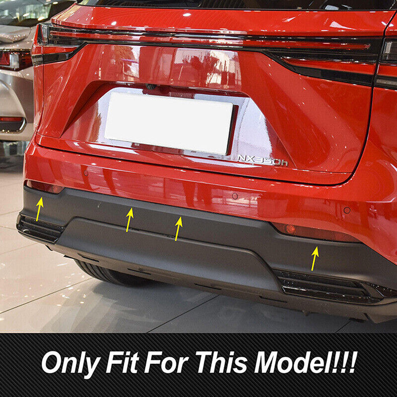 for Lexus NX250 350 350h 2022-24 Carbon Fiber Rear Bumper Moulding Cover Guards