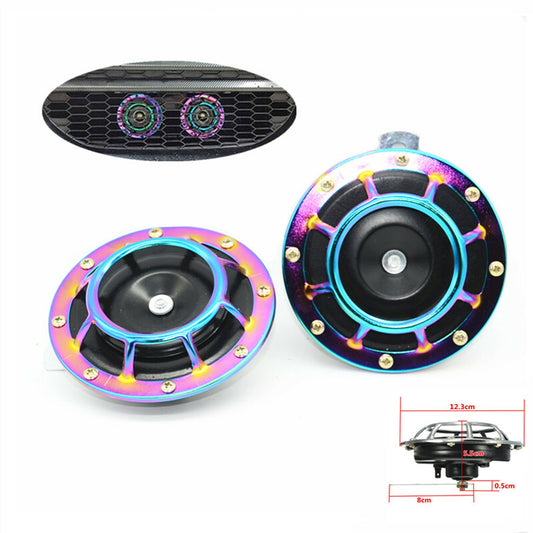 Universal DC12V 110db Colorful Super Loud Compact Electric Blast Tone Horn