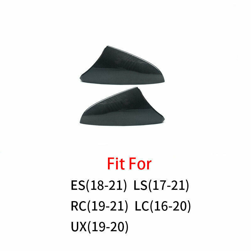 Carbon Fiber Ox Horn Rearview Mirror Cover Trim for Lexus RC 19-2022 for ES LS LC UX