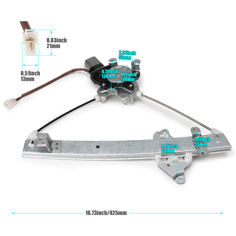 Right rear power window regulator with motor suitable for Mitsubishi Outlander 2003-2006