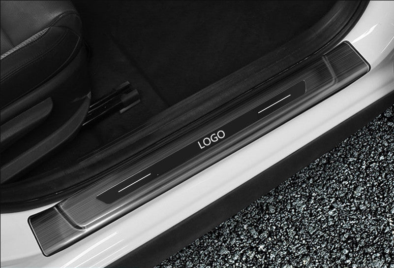 4x for Hyundai Sonata 2020-2023 Black titanium Side Door Sill Scuff Plate Cover
