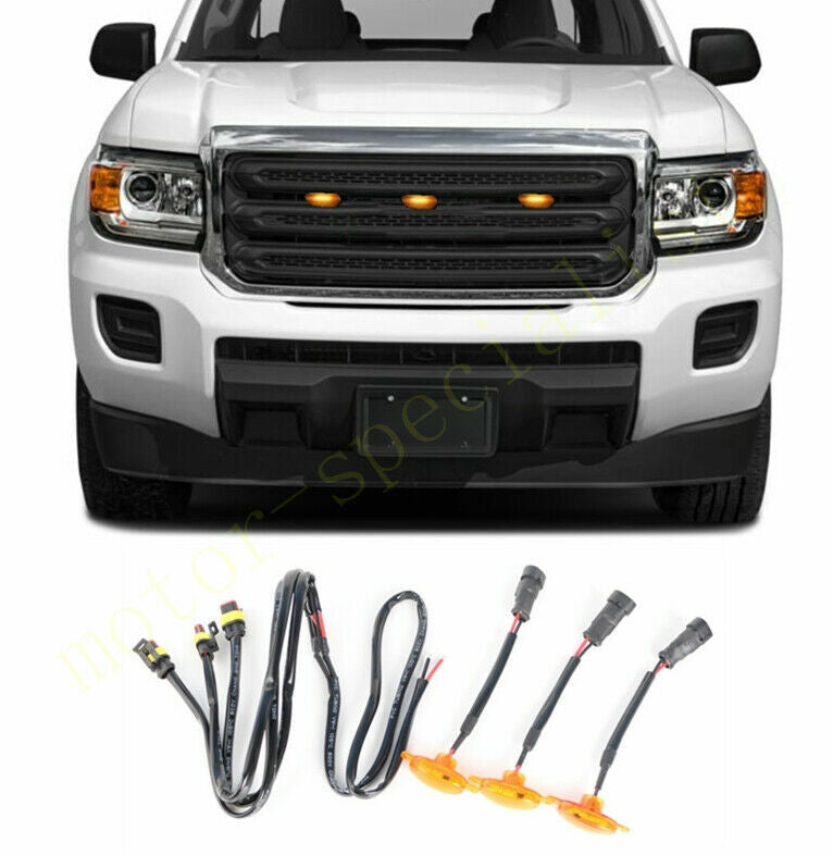 3P for GMC for Canyon 2015-2022 Car Front Grille LED Light Raptor Style Grill Cover
