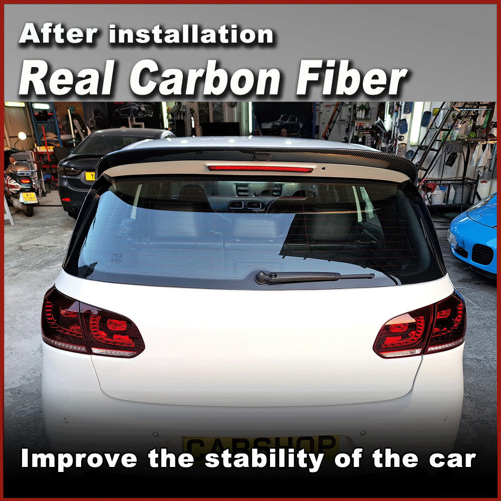 for Volkswagen for Golf 6 VI MK6 R20 GTI 10-13 REAL Carbon Rear Roof Spoiler Wing